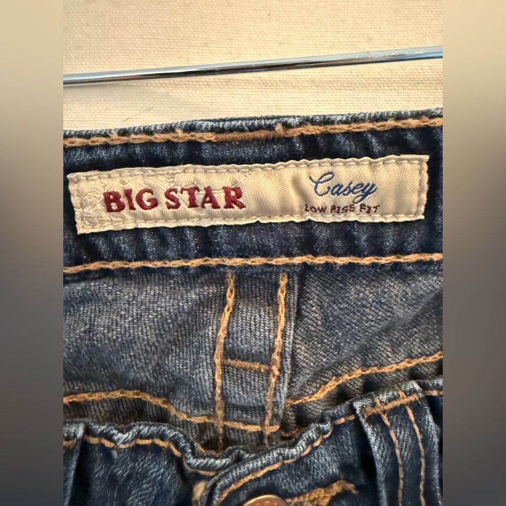 Big Star Casey Low Rise  Dark Blue Boot Cut Jeans Size 25r - Picture 3 of 13